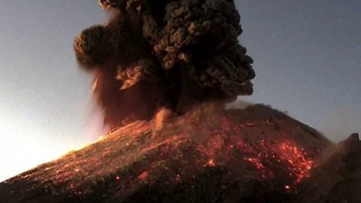 Chrlící Popocatépetl