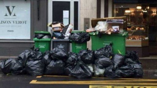 Francouzská města zavalená odpadky