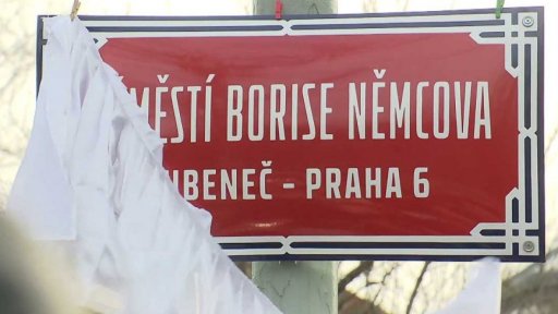 Demonstranti uctili památku Němcova