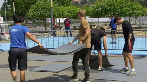 Sportování na brněnském výstavišti