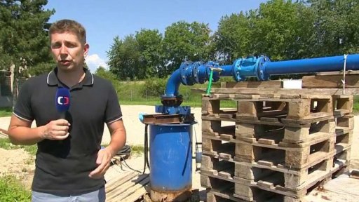 Voda z nového vrtu v Zábřehu na Šumpersku