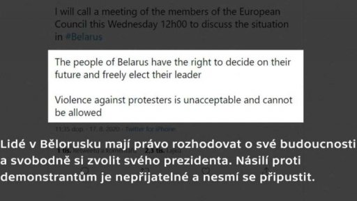 Evropská rada o situaci v Bělorusku