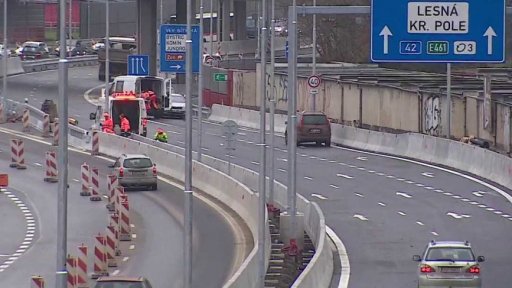 Opravený úsek městského okruhu v Brně