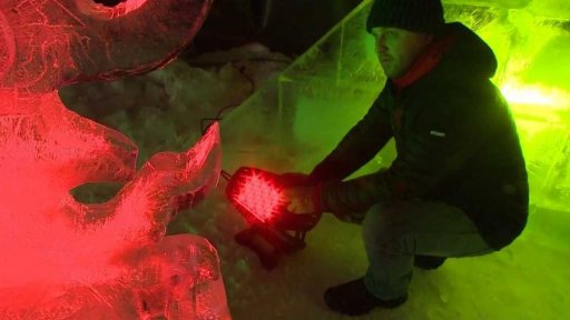 Ledové sochy na Pustevnách