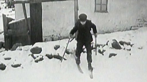 Zadov 1946: do školy na lyžích