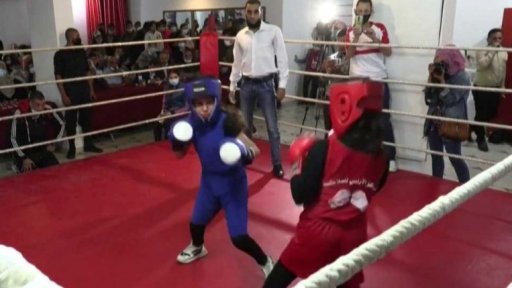 Palestinské dívky trénují box