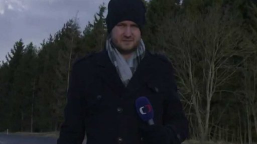 Novináři a Sabine - živé vstupy během orkánu