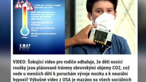 Hoax: roušky prý tráví děti a poškozují jim mozek