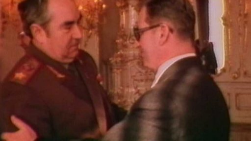 Prezident přijal na Hradě V. Kulikova a A. Gribkova (1980)