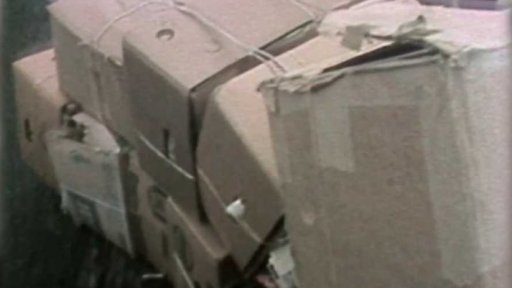 Sběr papíru po Vánocích v Kladně (1981)