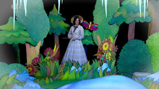 Teta Pipeta kouzlí jarní květiny, Otylka se raduje.