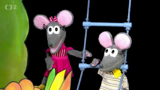 Muf a Tryskomyšky se těší do kina na Mlsné medvědí příběhy.