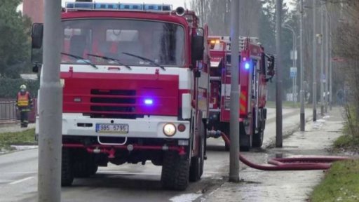 Požár ve Vyškově