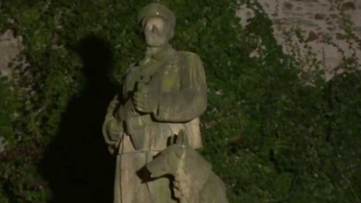 Socha pohraničníka v Chebu