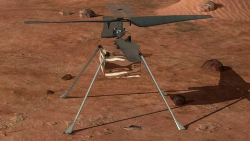 Let vrtulníku na Marsu