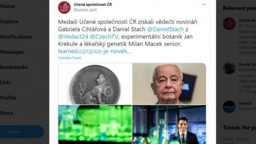 Prestižní ocenění pro redakci Vědy ČT24