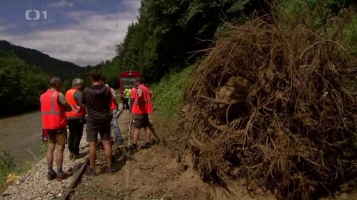 Vykolejení vlaku ve Švýcarsku