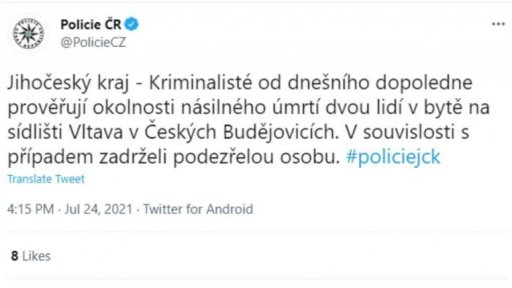 Dvojnásobná vražda v Českých Budějovicích