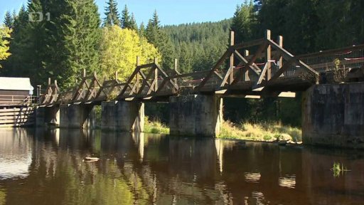 Uzavření hradlového mostu u Modravy