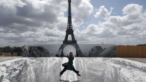 Optický klam s Eiffelovkou