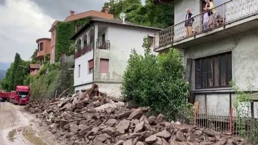 Následky bouřek v Itálii