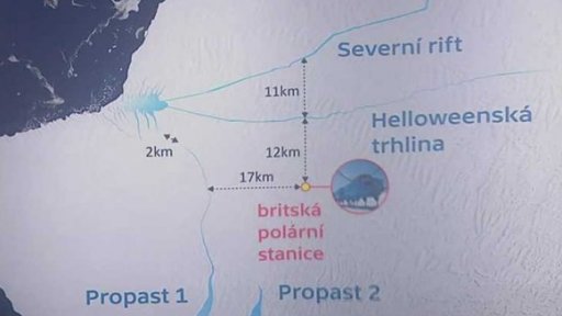 Odtržená kra na Antarktidě