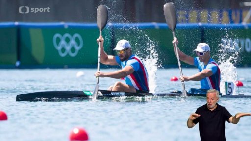 Medailisté: Fleretista Alexander Choupenitch a deblkajakáři Josef Dostál a Radek Šlouf