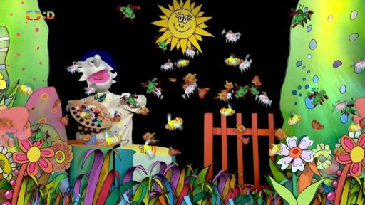 Pip maluje den těmi nejhezčími barvami.