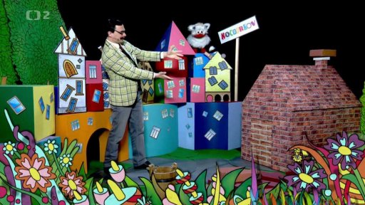 Mufikanti hrají Mufovi scénku o Kocourkově.