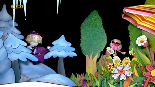 Palouček je půl zimní, půl letní. Hary a Fámula zpívají: Přehnaná přeháňka, h:T.Kůgel, t:T.Končinský