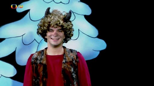 Mufikanti – Čert Filip a anděl Tomáš – zpívají píseň Budliky, budliky.