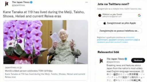 Nejstarší obyvatelka světa oslavila 119. narozeniny
