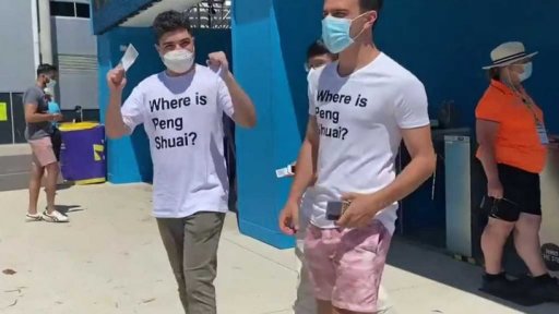 Podpora čínské tenistce v Austrálii