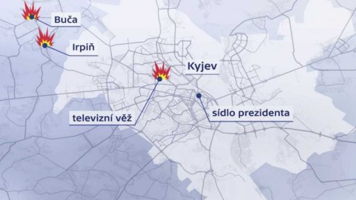 Ruské útoky na Ukrajině