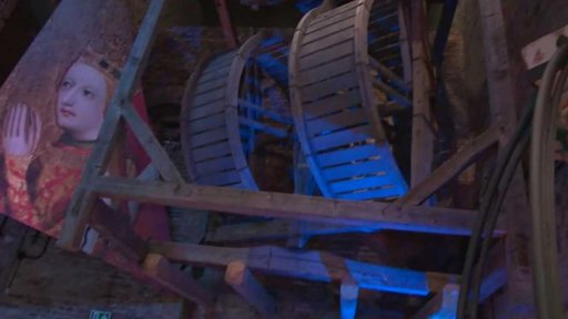 Výstava replik středověkých stavebních strojů