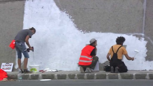 Nový mural na Bazalech