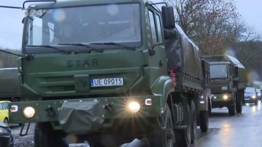 Vyšetřování dopadu rakety na polském území