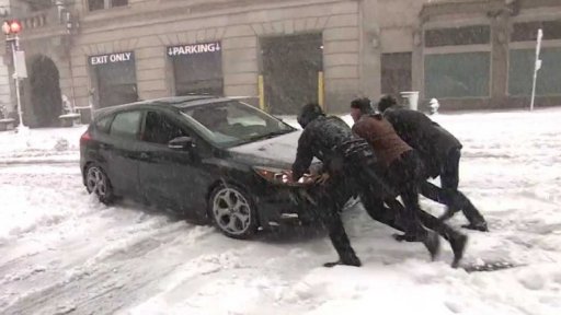 Sněhová bouře na východním pobřeží USA