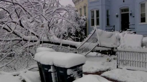 Sněhová bouře na východě USA