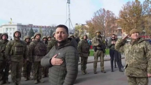 Ukrajinský prezident zavítal do Chersonu