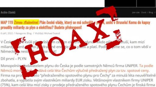 Dezinformace a ceny energií