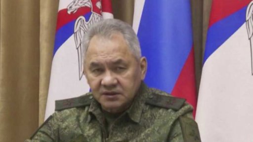 Jednání ruského ministra obrany s generálem v ruské TV
