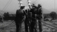 Stavba dálkového elektrického vedení (1959)