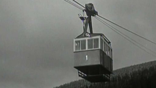 Krkonoše se opět otevírají českému lidu - lanová dráha na Černou horu (1945)
