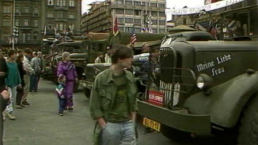 Očekávaný neplánovaný příjezd prezidenta do Plzně na oslavy konce války (1992)