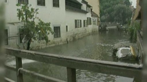 Voda v Českém Krumlově opadla (16. 8.)