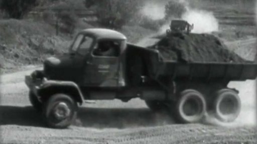 Dokončení úprav dna budoucího jezera (1960)