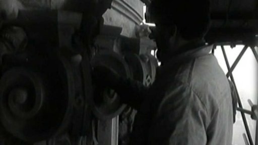 Oprava kopule mikulášského kostela na Malé Straně (1962)