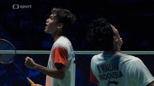 Indonéští hráči Muhammad Shohibul Fikri a Bagas Maulana