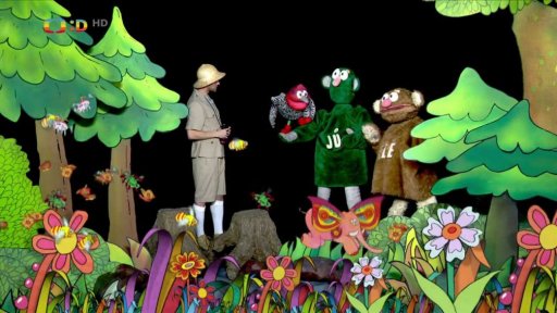 Muf loudí cukrlata v převleku za Mlaska Mufozobého.